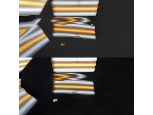 ダッチ チャレンジャーのボンネット、ルーフ、Cピラー、フロントフェンダーの複数箇所の凹みのデントリペア