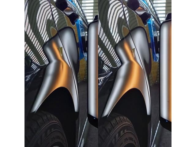 トヨタ クラウンアスリートハイブリッドのクォーターパネルの凹みのデントリペア