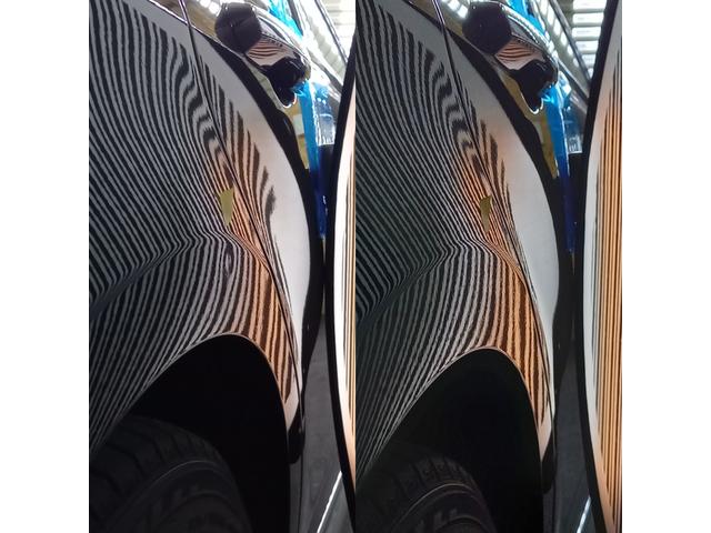 トヨタ クラウンアスリートハイブリッドのクォーターパネルの凹みのデントリペア