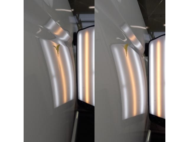 トヨタ ハイエースバンのスライドドアの凹みのデントリペア