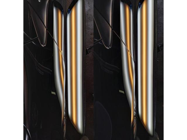 マツダ AZワゴンの右クォーターパネル、両側フロントフェンダー、左リアドアのデントリペア