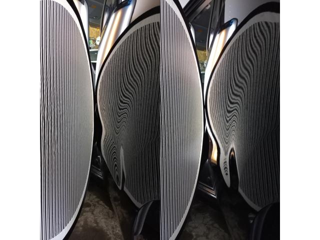 マツダ AZワゴンの右クォーターパネル、両側フロントフェンダー、左リアドアのデントリペア