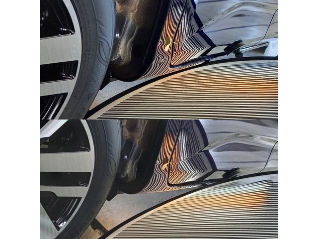 トヨタ ルーミーのクォーターパネルの凹みのデントリペア