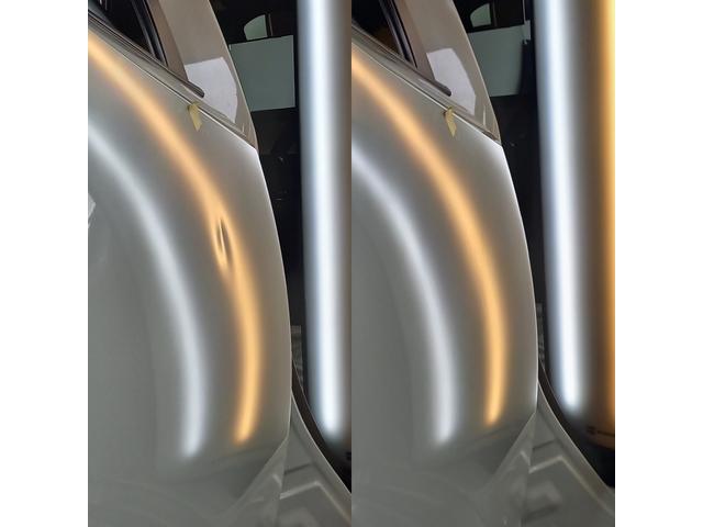 トヨタ カローラスポーツのリアドアの凹みのデントリペア