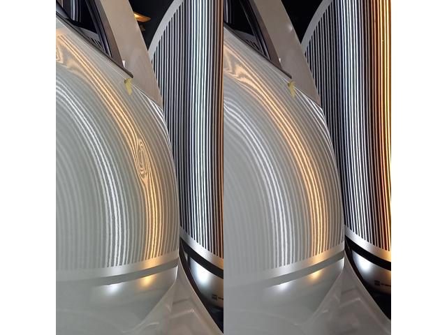 トヨタ カローラスポーツのリアドアの凹みのデントリペア