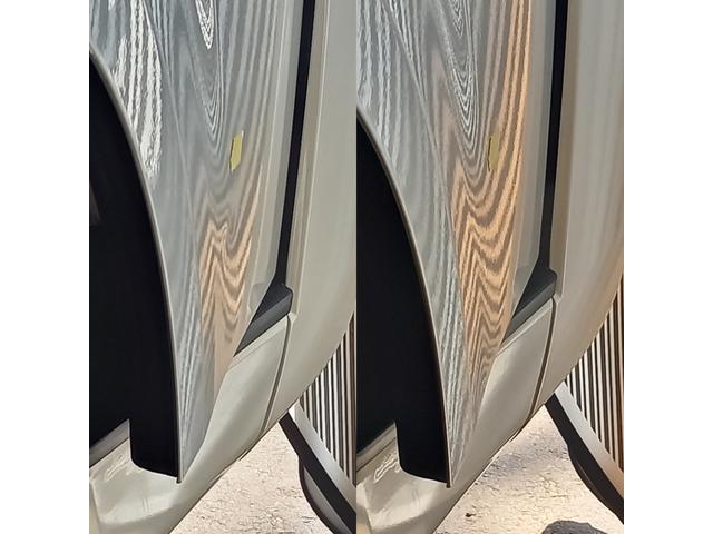 トヨタ ハイエースバンのスライドドアのデントリペア