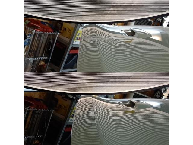 スズキ ワゴンRのバックドアパネルの凹みのデントリペア