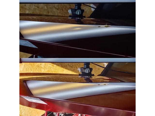 トヨタ RAV4のボンネット(アルミパネル)のデントリペア