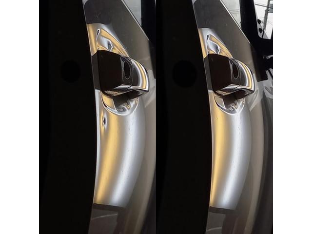 トヨタ ランドクルーザープラドのフロントドアのデントリペア