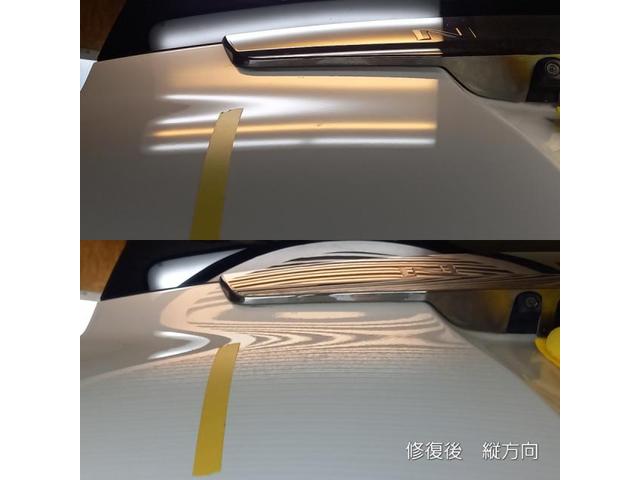 トヨタ ノアのバックドアパネルの鋭角なへこみのデントリペア