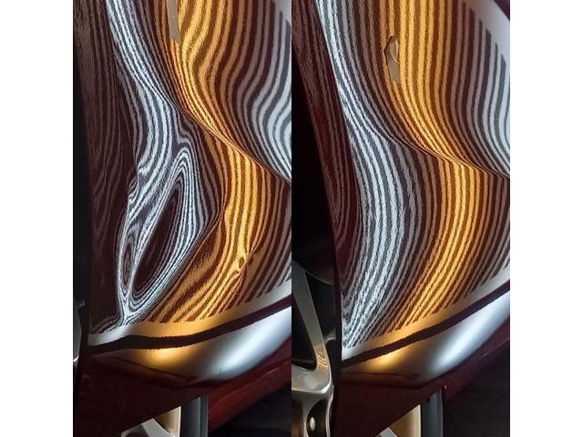 日産 ラフェスタのスライトドアの大きな凹みのデントリペア