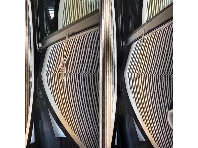 スバル ステラのフロントドアのへこみのデントリペア