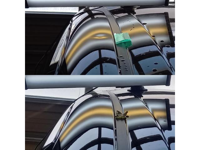 トヨタ アクアのルーフサイドピラーのへこみのデントリペア