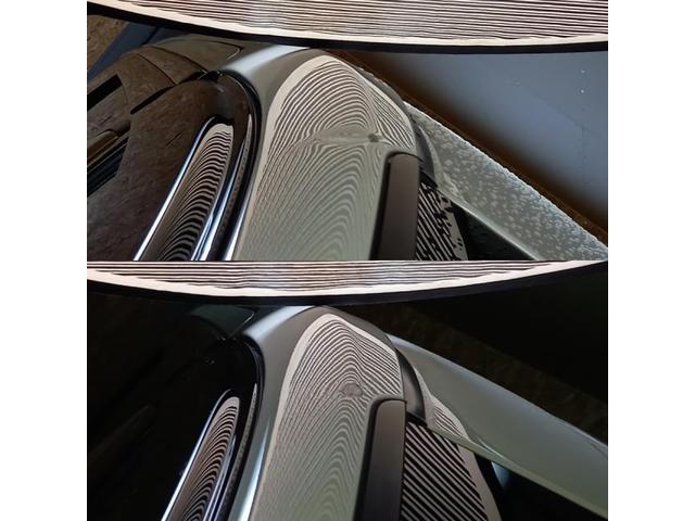 トヨタ アルファードハイブリッドのAピラーの鋭角な深いへこみのデントリペア