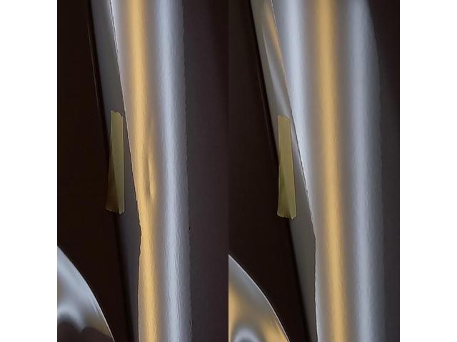 三菱 パジェロのリアドアのへこみのデントリペア