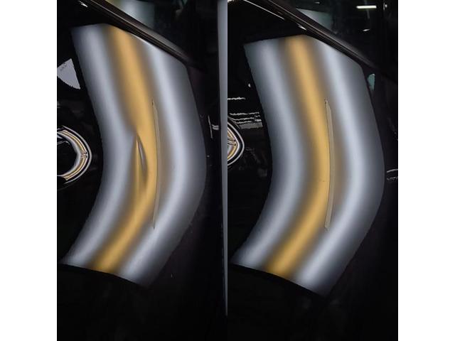 TOYOTA プリウスの運転席ドアのへこみのデントリペア