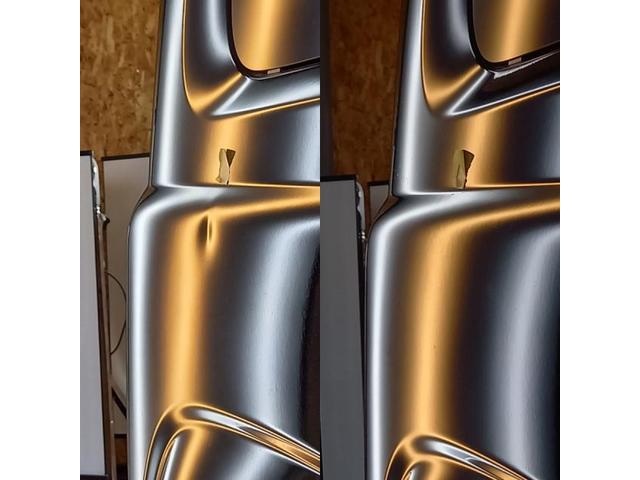 スズキ ジムニーのクォーターパネルのへこみのデントリペア