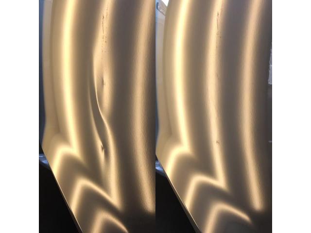 TOYOTA COROLLAのフロントドアのへこみのデントリペア