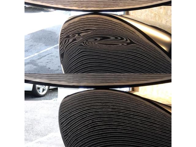 HONDA GRACEのフードの大きなへこみと出っ張りのデントリペア