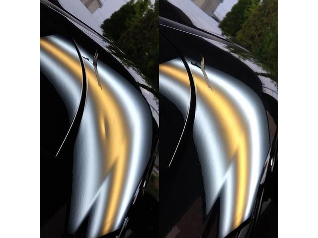 TOYOTA HARRIRE HYBRIDのルーフサイドピラーのえくぼのへこみをデントリペア