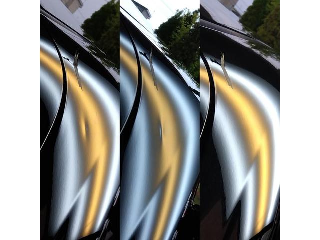 TOYOTA HARRIRE HYBRIDのルーフサイドピラーのえくぼのへこみをデントリペア