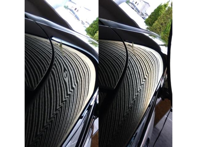 TOYOTA HARRIRE HYBRIDのルーフサイドピラーのえくぼのへこみをデントリペア