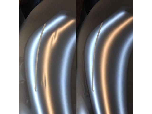 TOYOTA SIENTAのスライドドアにできたドアパンチのへこみのデントリペア