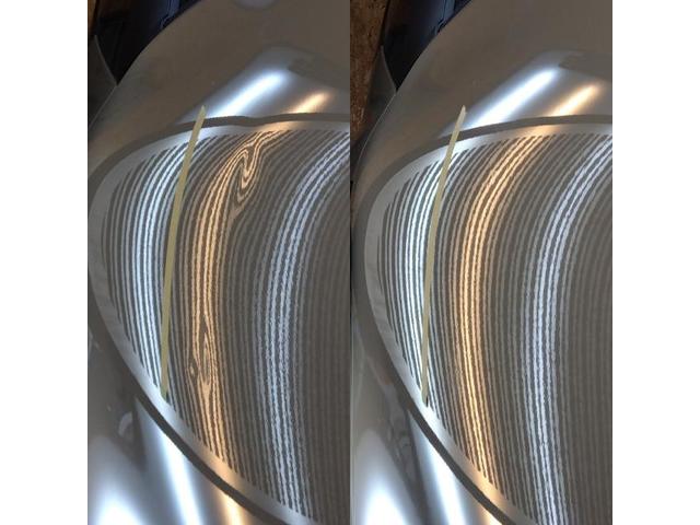 TOYOTA SIENTAのスライドドアにできたドアパンチのへこみのデントリペア