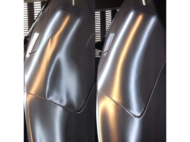 トヨタ カムリのクォーターパネルの大きなへこみのデントリペア