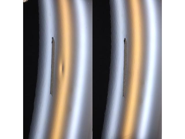 トヨタ ハイラックスのリアドアのへこみのデントリペア