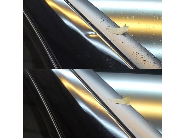 トヨタ アルファードのフロントピラーにできたへこみのデントリペア