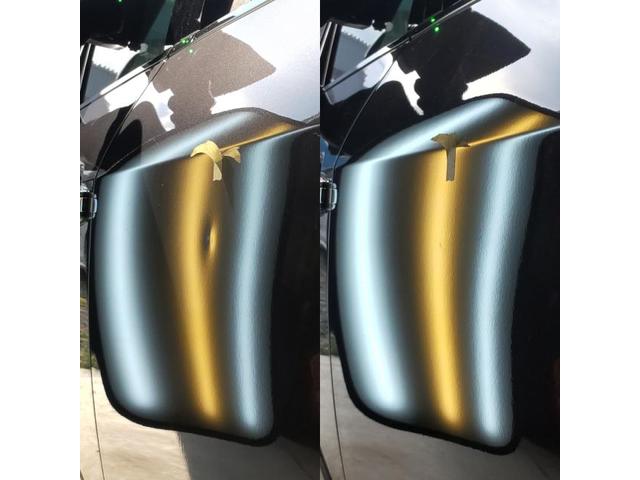 スバル フォレスターのリアドアのドアパンチのへこみのデントリペア