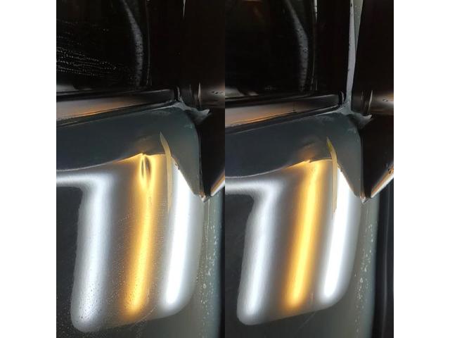 スズキ ハスラーの両側フロントドアのドアパンチのへこみ3箇所のデントリペア