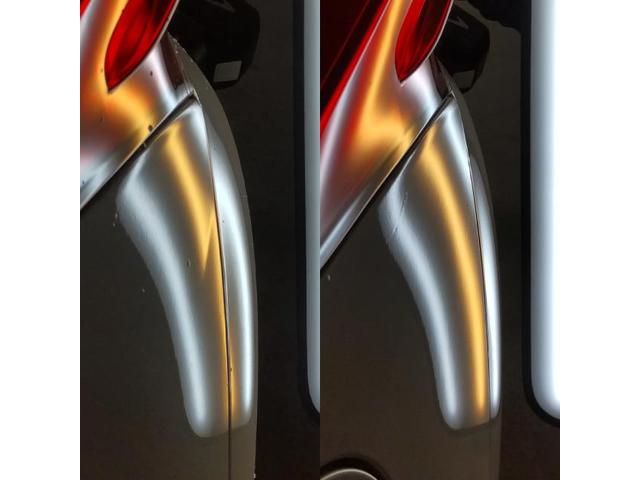 トヨタ オーリスのクォーターパネルのへこみのデントリペア