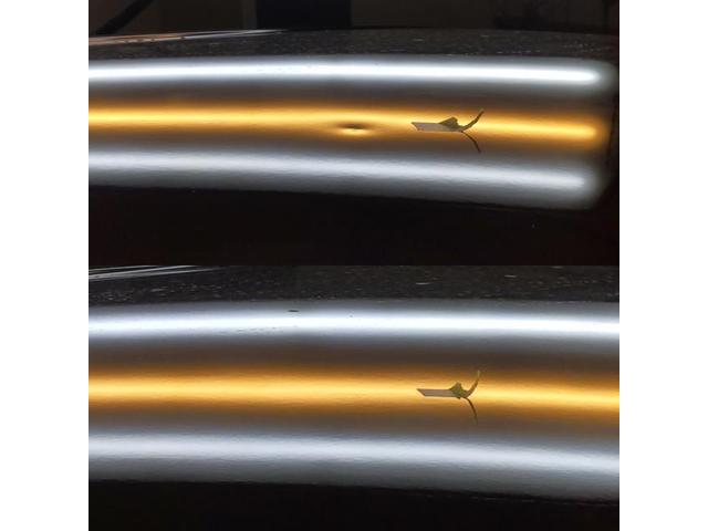 アルファードのルーフパネルにできたへこみのデントリペア