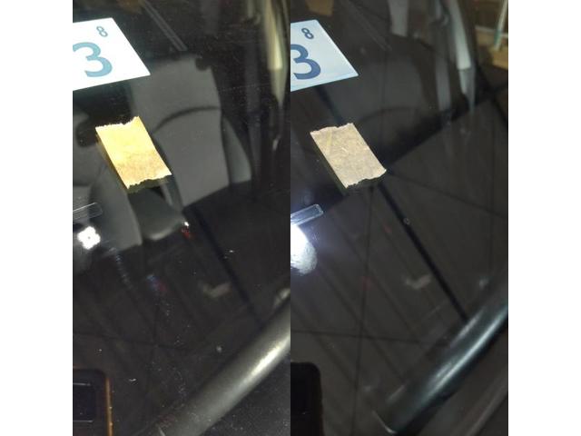 スバル インプレッサの飛び石が当たってフロントガラスの表面が欠けた所のウィンドリペア