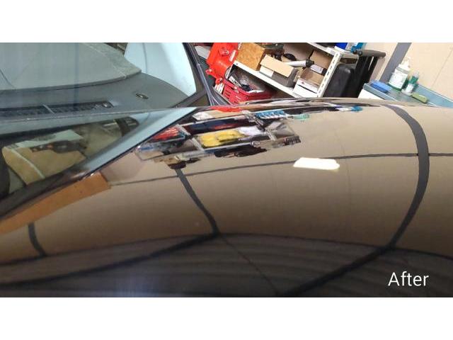 トヨタ シエンタのボンネットのへこみのデントリペア