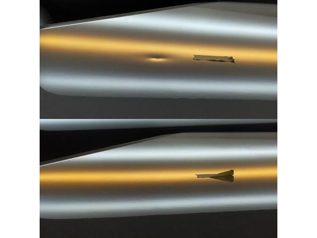 トヨタ ハリアーのボンネットとリアドアのへこみのデントリペア