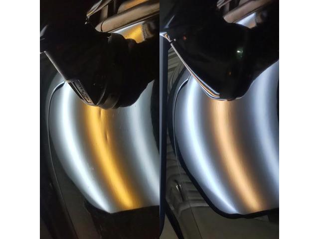 ダイハツ コペンの助手席ドアのへこみのデントリペア