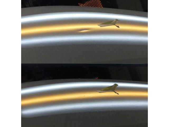 トヨタ プリウスのボンネットのへこみのデントリペア