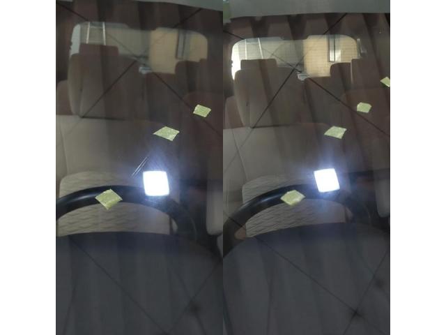 三菱 デリカD5のフロントガラスの傷取り研磨