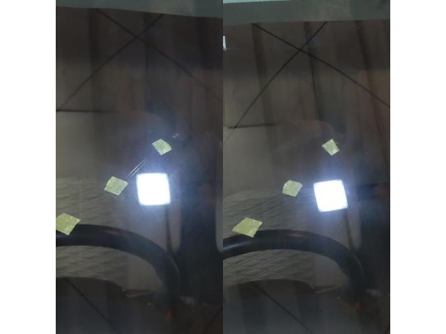 三菱 デリカD5のフロントガラスの傷取り研磨