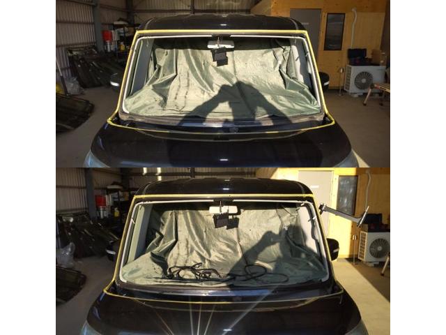 スズキ スペーシアカスタムのフロントガラス交換