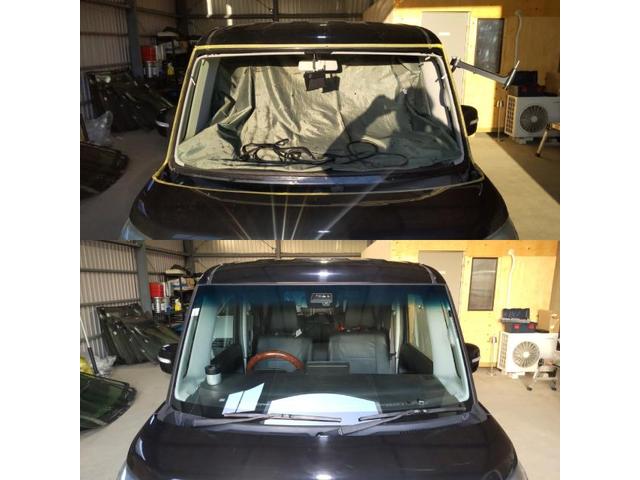 スズキ スペーシアカスタムのフロントガラス交換