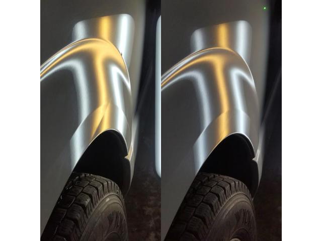 トヨタ ハイエースのリアフェンダー2箇所のへこみのデントリペア