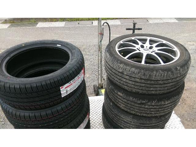 佐久市　ステップワゴン　タイヤ交換　215/50R17