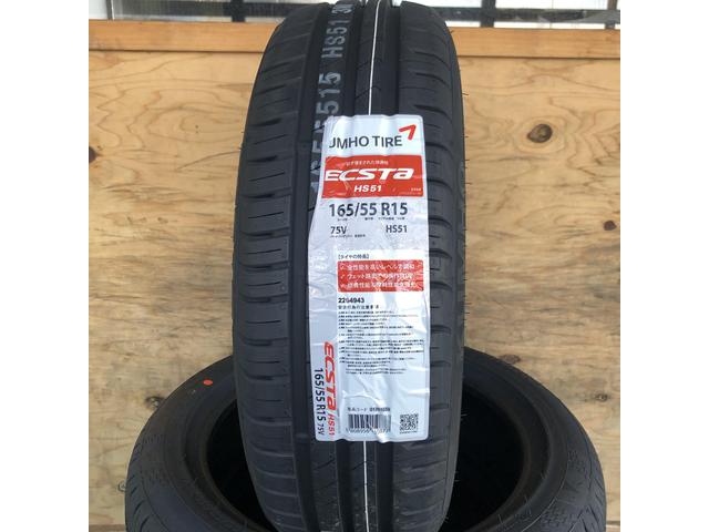 茨城持ち込み交換歓迎店 15インチ　ダイハツ　タント タイヤ交換 クムホ　ECSTA HS51 165/55R15 茨城県石岡市 車好オート