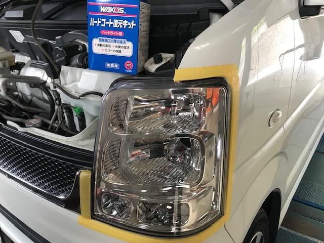 スズキ　ＤＡ６４Ｗ　エブリィ　エブリィワゴン　ヘッドライト交換　グリル交換　ＨＩＤ　後期仕様　中期仕様　配線加工　ガラスコーティング　ＷＡＫＯ’Ｓ　安佐北区　三入　可部　亀山　安佐南区　八木　緑井　川内　古市　