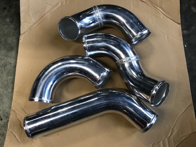 インタークーラーパイピング加工　アルミ溶接　アルゴン溶接　ｔｉｇ溶接　パイプ抜け止め加工　ビード加工　広島市　安佐北区　三入　シグナル　旧車　レストア　ドリフト　ワンオフ加工　前置きインタークーラー　アルミパイプ　リブ加工　　
