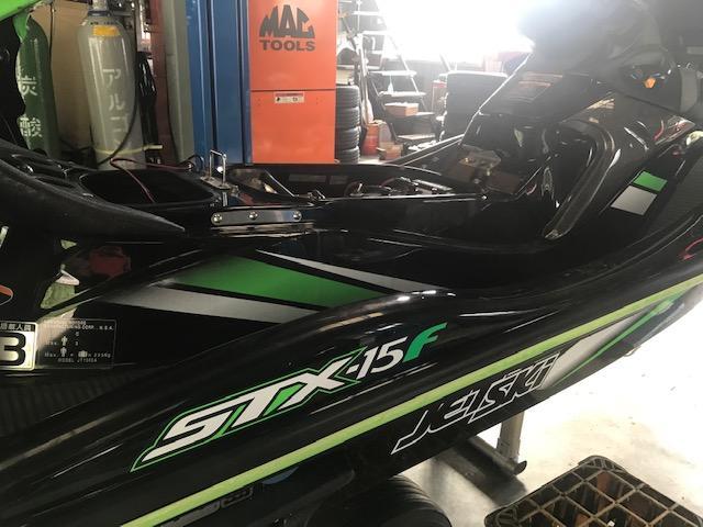 カワサキ　ジェットスキー　ＳＴＸ－１５Ｆ　エンジンオーバーホール　エンジン水没　ジェットスキー修理　マリンジェット修理　広島　安佐北区　三入　シグナル　ＰＷＣ　ＳＥＥＤＯＯ　塩害　ヤマハ　ボートトレーラー修理　ウルトラ　２６０Ｘ　３００Ｘ　